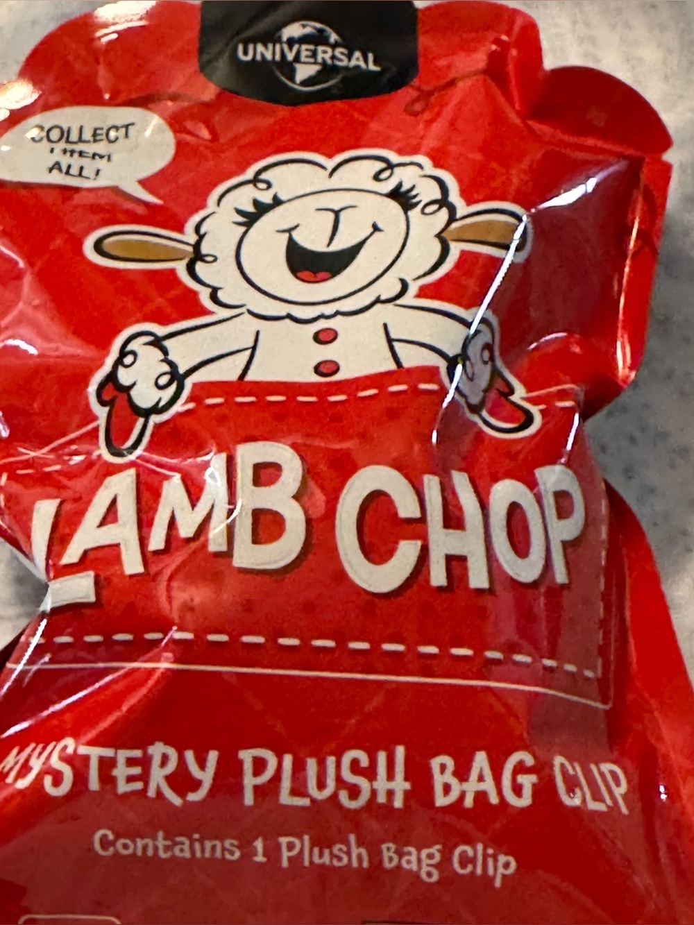 Lamb Chop PINK REVEALED Plush Bag Clip
